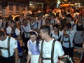 Desfile cultural dos comerciantes, funcionários e grupos culturais na 25ª Festa Pomerana