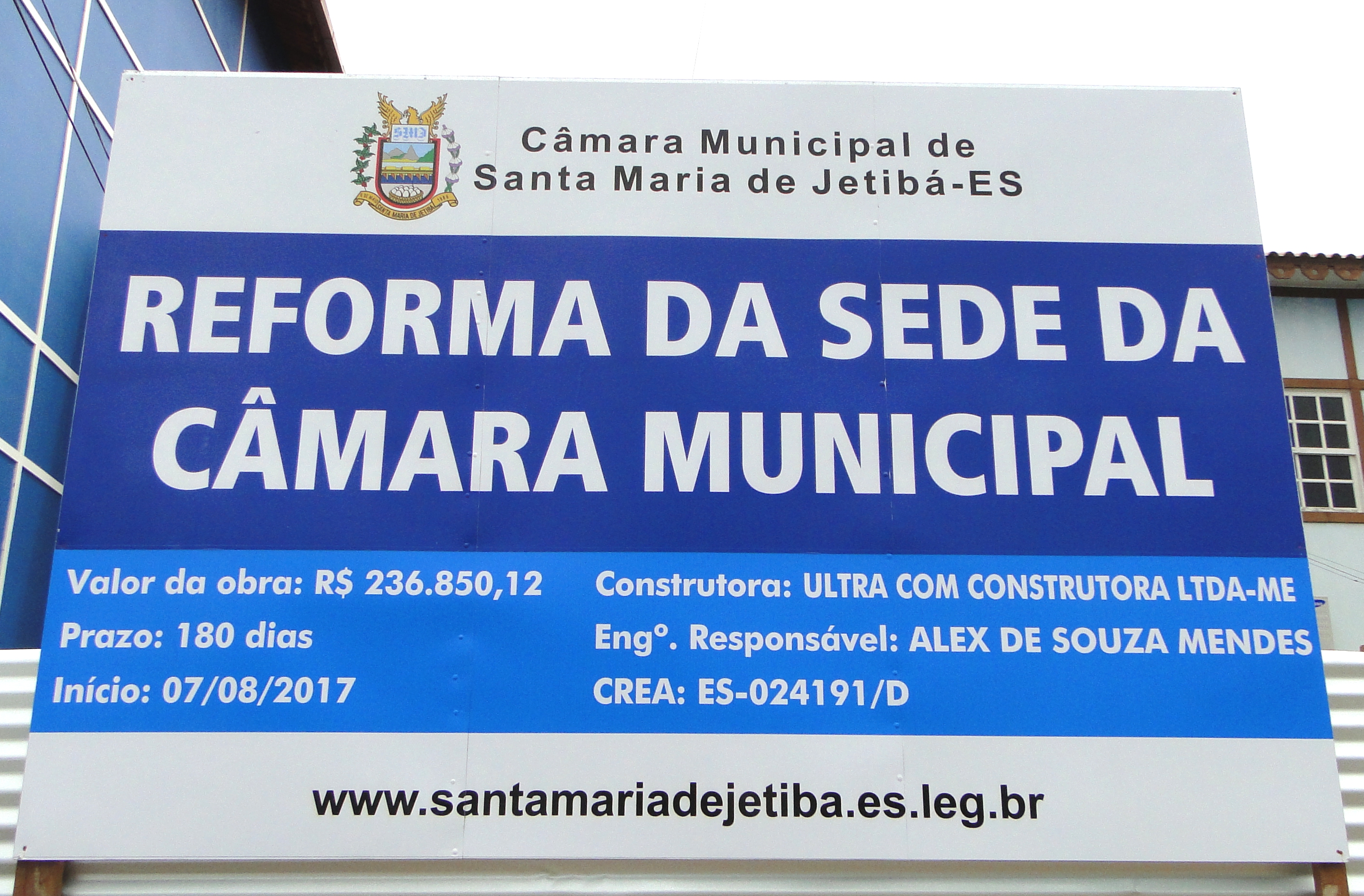 Reforma do prédio da Câmara Municipal